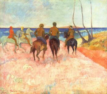 Paul Gauguin : Riders on the Beach